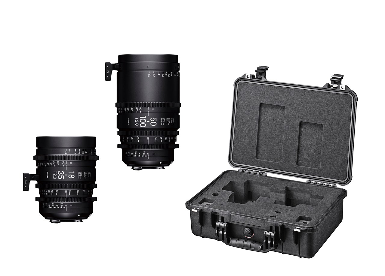 SIGMA Cine Lens Set | 18-35mm T2 + 50-100mm T2 Set with Case 